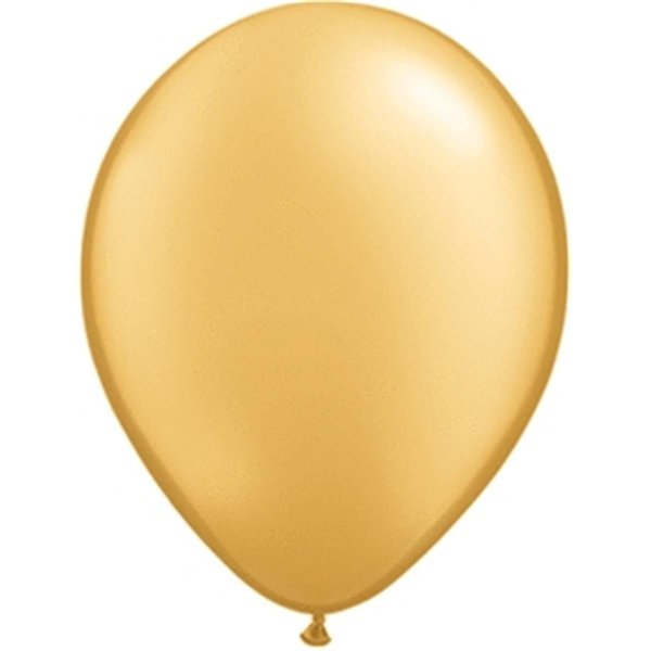 Mayflower Distributing Qualatex 6237 11 in. Metallic Gold Latex Balloon - 25 Count 6237